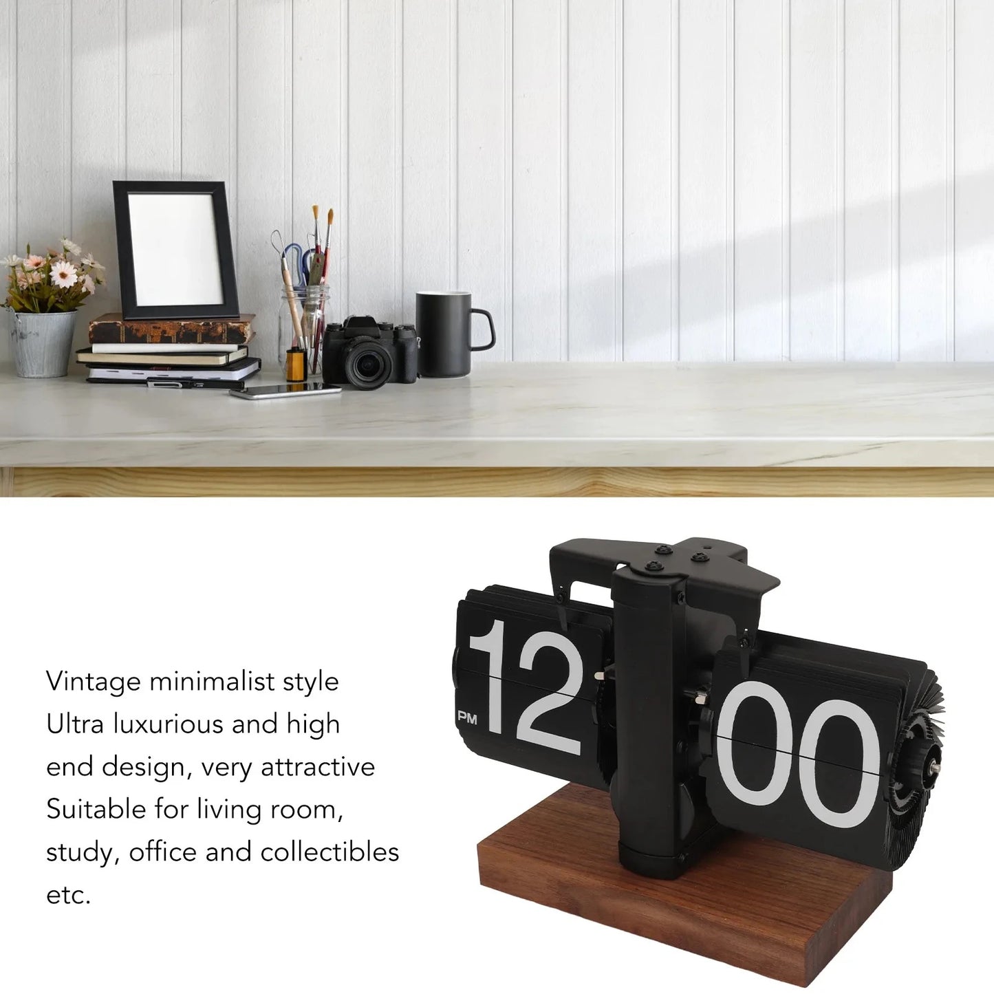 A Flipping Clock with Page Turning Automatically