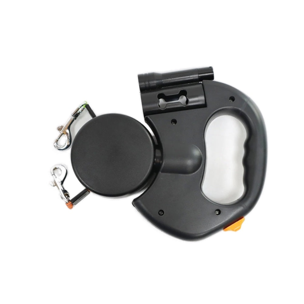 Retractable Dual Doggie   with LED Light