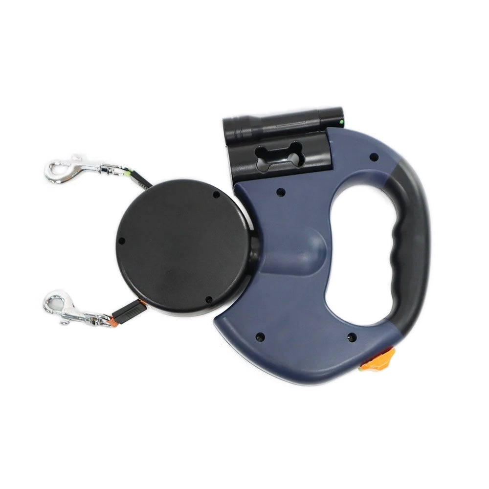 Retractable Dual Doggie   with LED Light