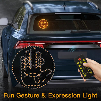 Car Finger Expression LED Light (Remote Controlled)