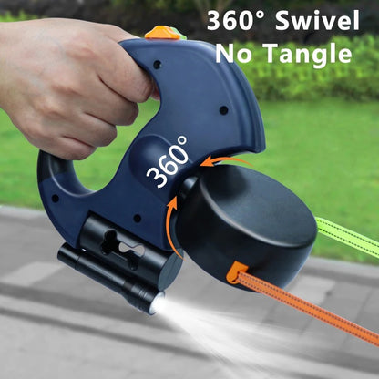 Retractable Dual Doggie   with LED Light