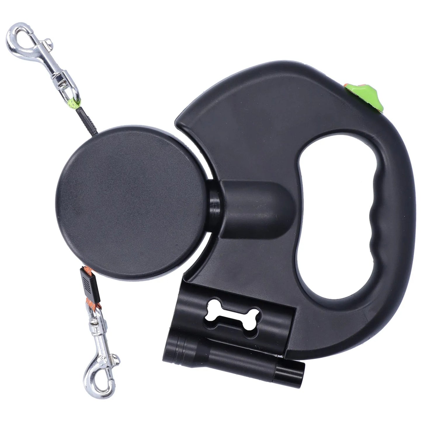Retractable Dual Doggie   with LED Light