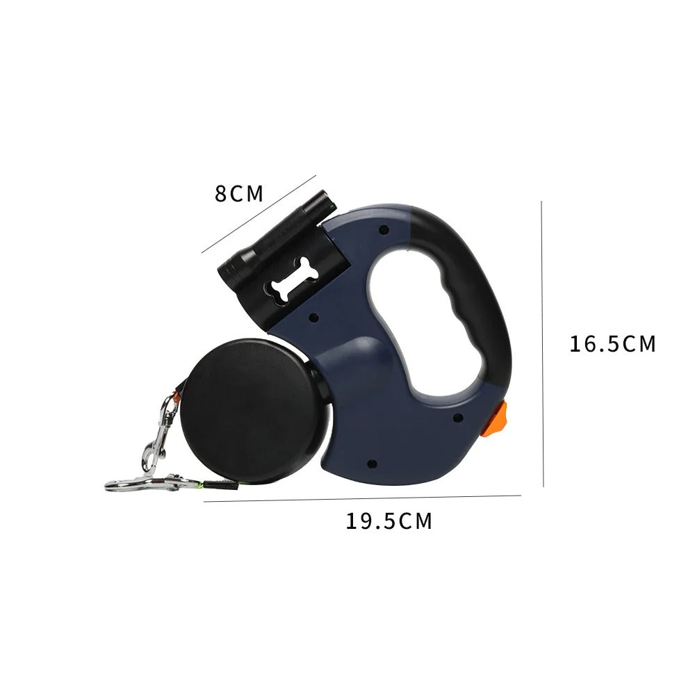 Retractable Dual Doggie   with LED Light
