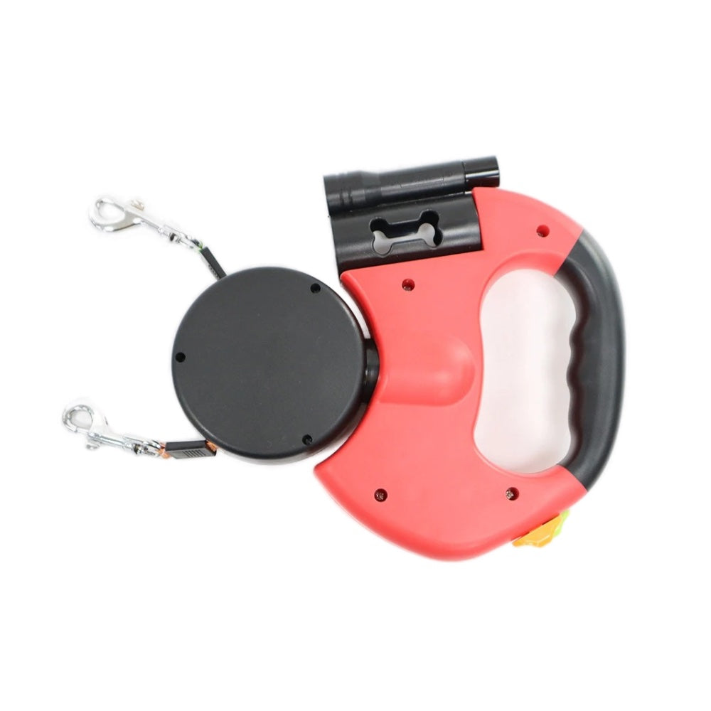 Retractable Dual Doggie   with LED Light